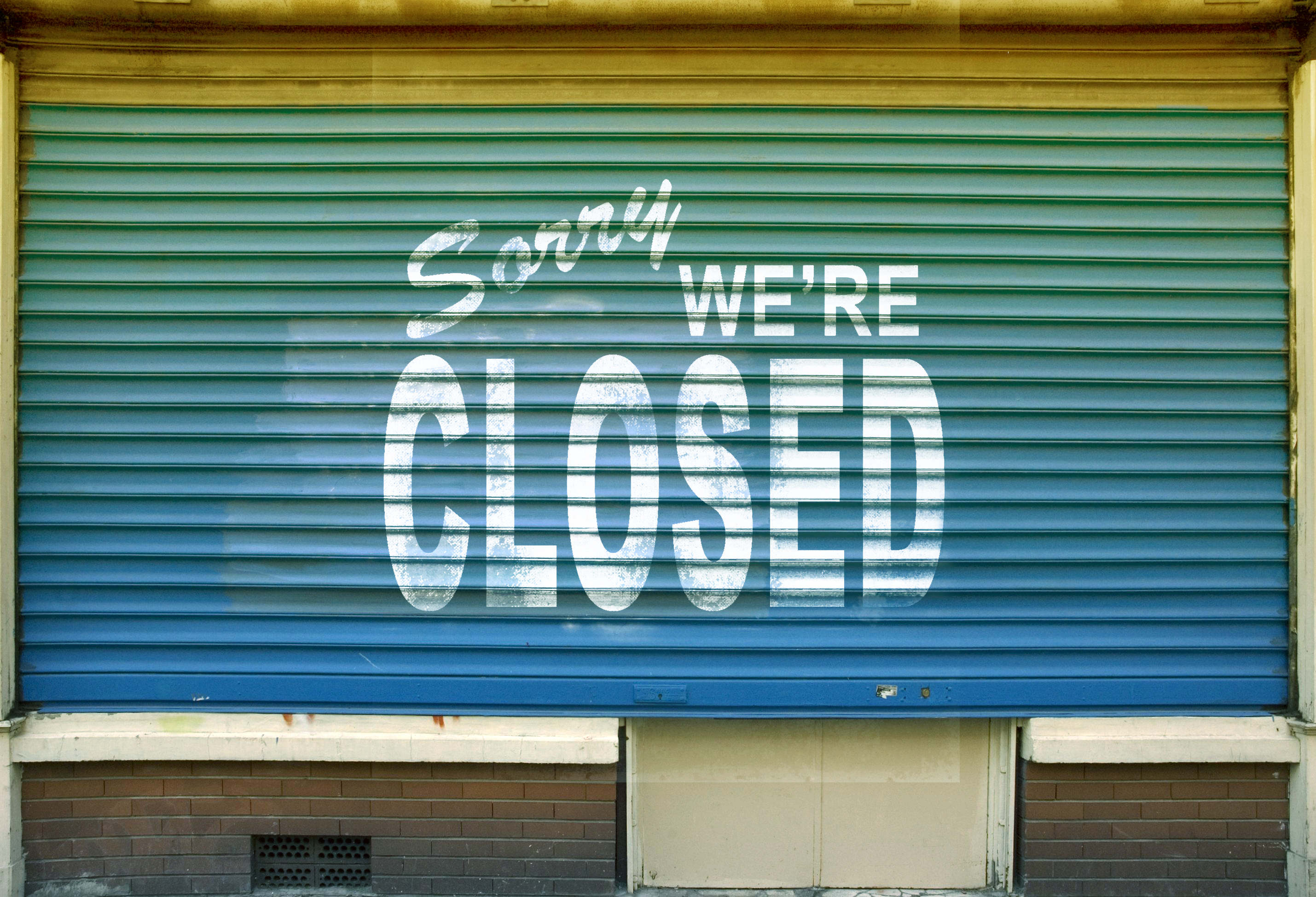 The shops are closed yesterday. The shops are closed yesterday